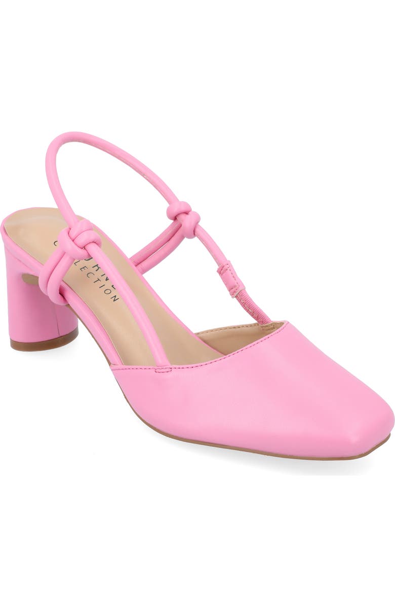 Journee Collection Margeene Slingback Pump, Main, color, Pink