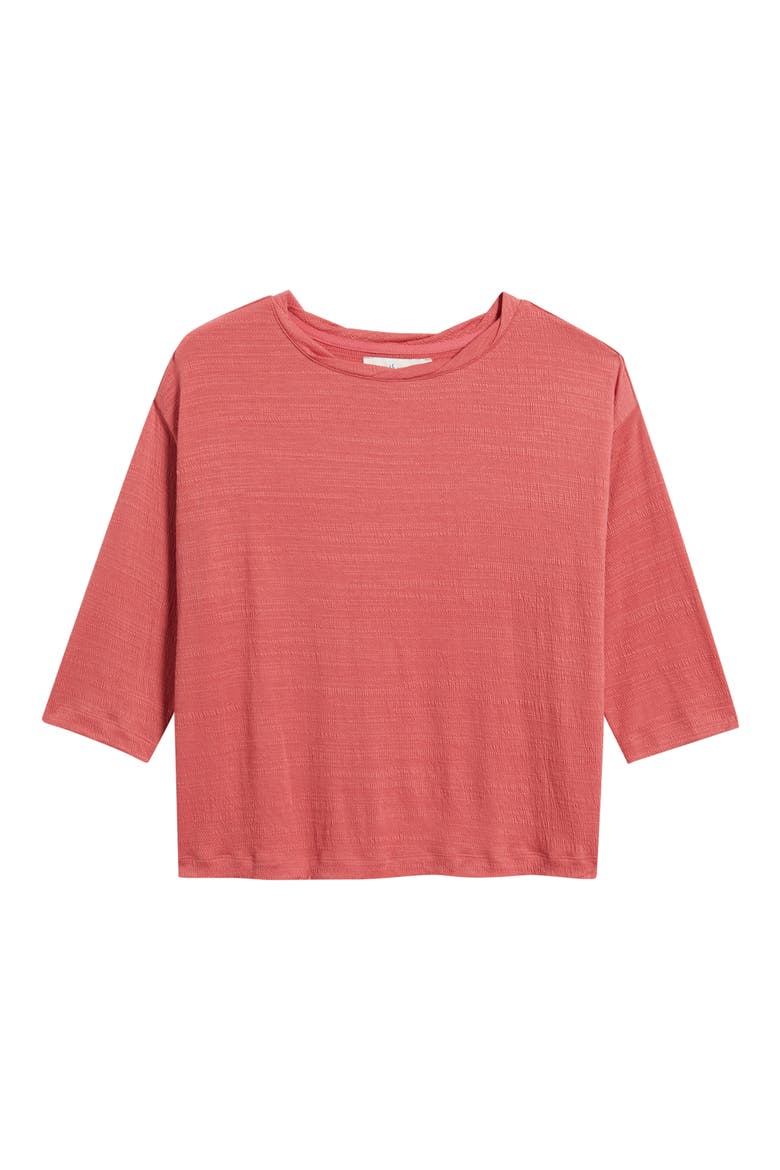 Texture Knit Top, Alternate, color, REDWOOD