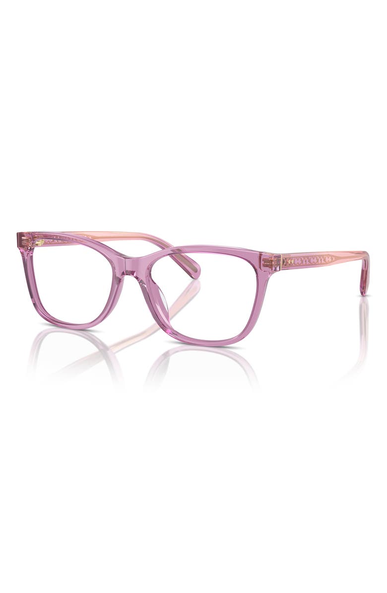 COACH 55mm Square Optical Glasses, Alternate, color, Amethyst / Demo Lens