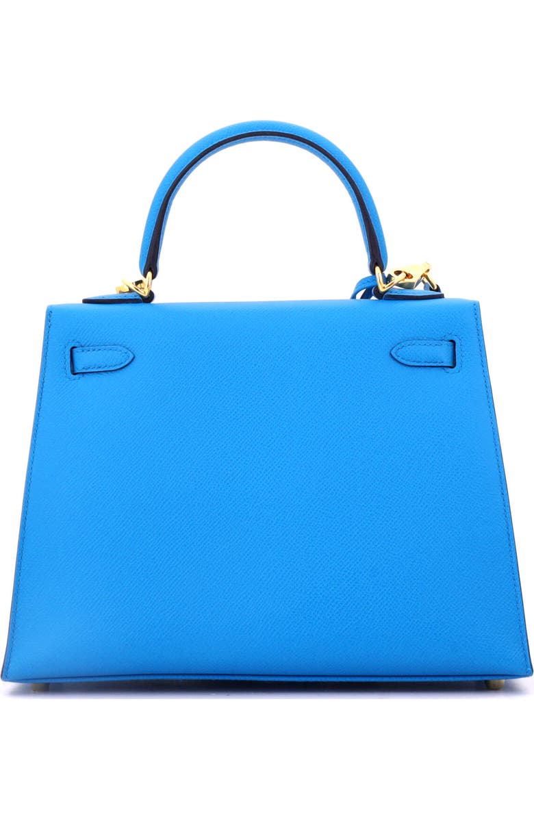 Pre-Owned Hermes Kelly Handbag Blue Epsom with Gold Hardware 25, Alternate, color, Bleu Frida