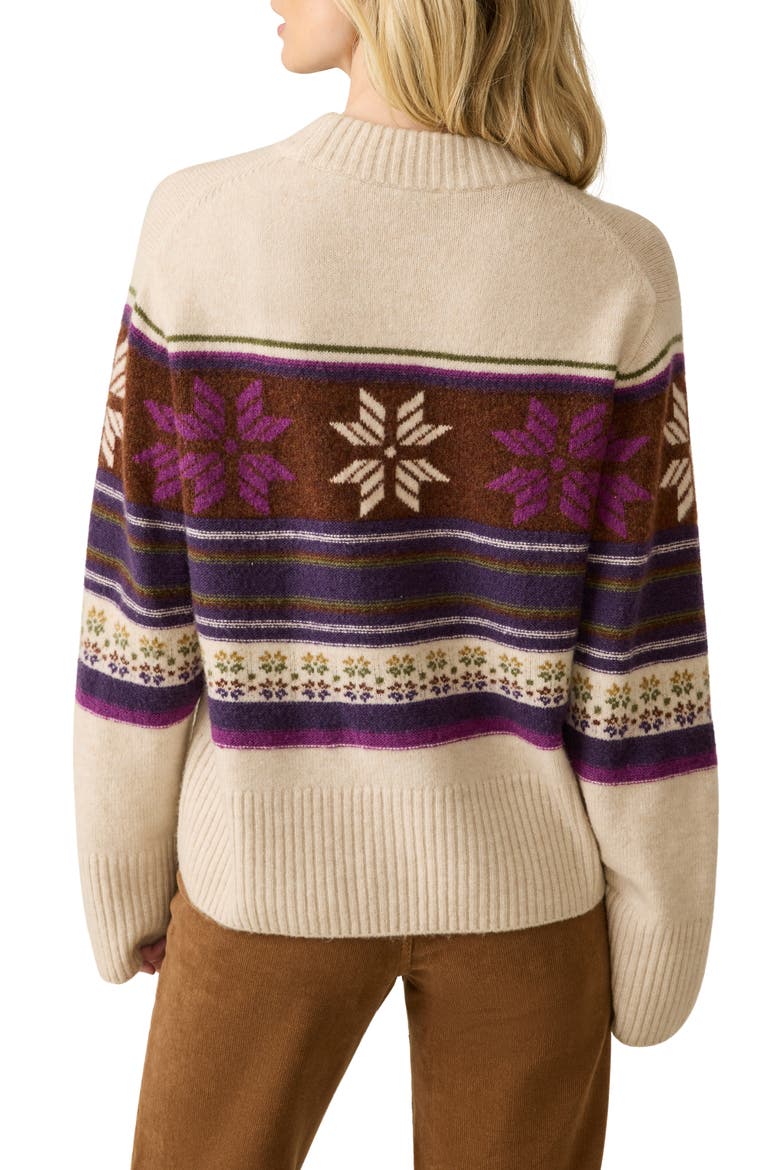 Winter Solstice Wool Blend Sweater, Alternate, color, MULTI SNOWFLAKE