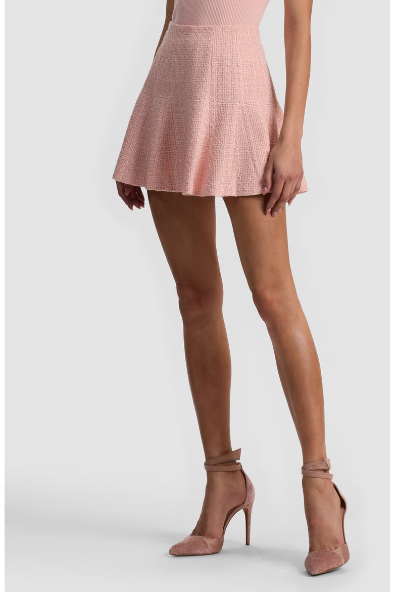 Zona High Waist Godet Miniskirt, Alternate, color, ENGLISH ROSE
