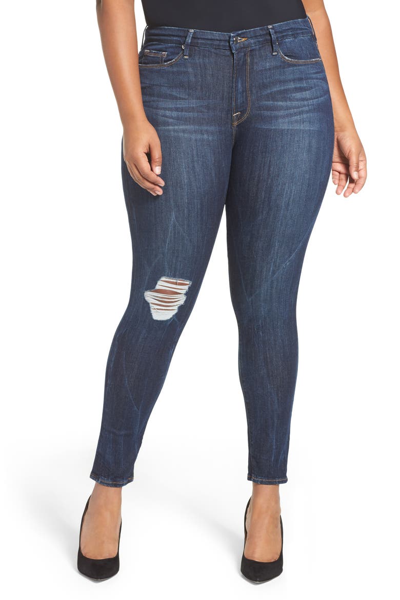 Good Legs Ripped Skinny Jeans, Alternate, color, BLUE 002