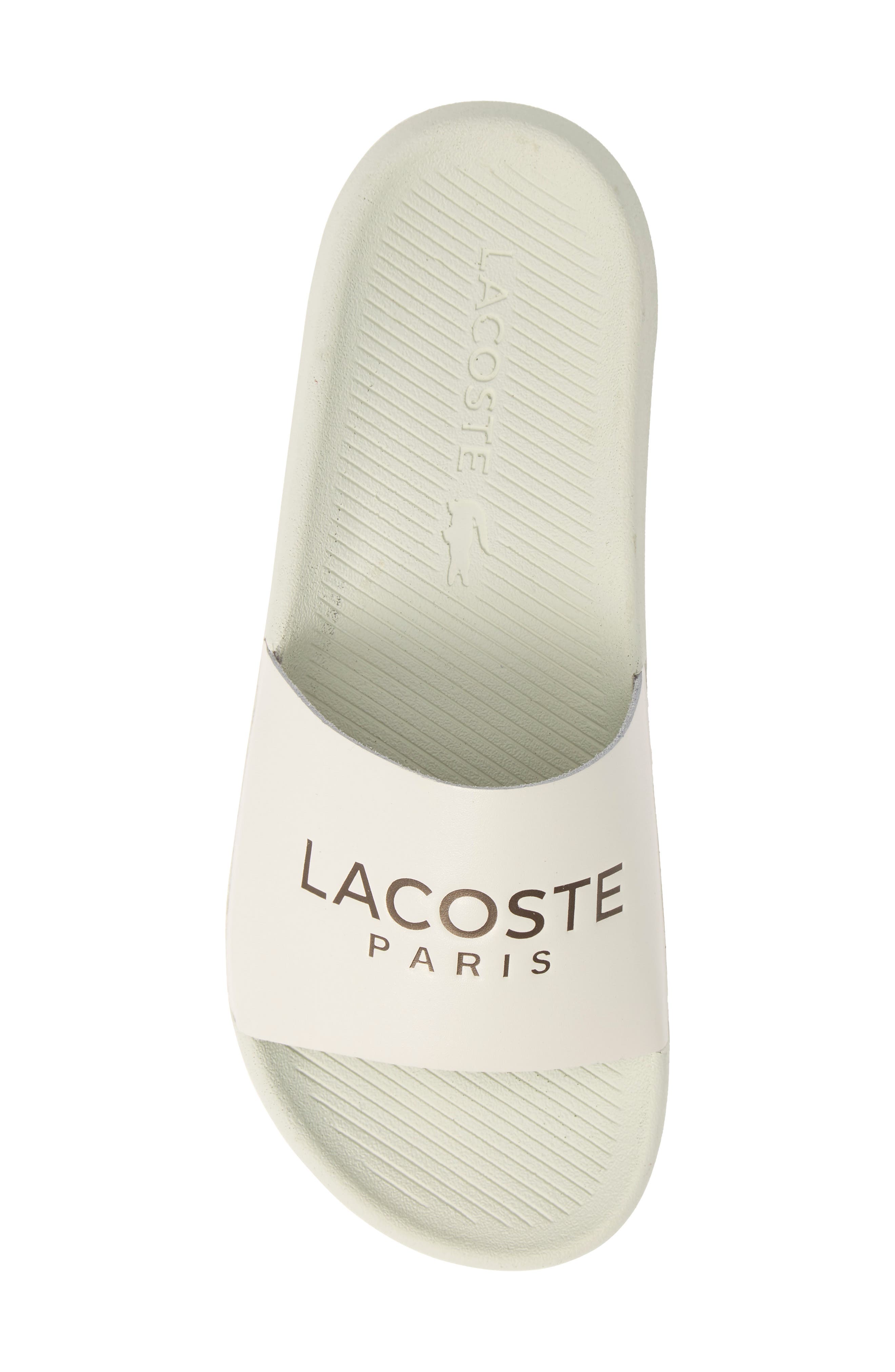 Croco Slide Sandal, Alternate, color, OFF WHITE/ GOLD