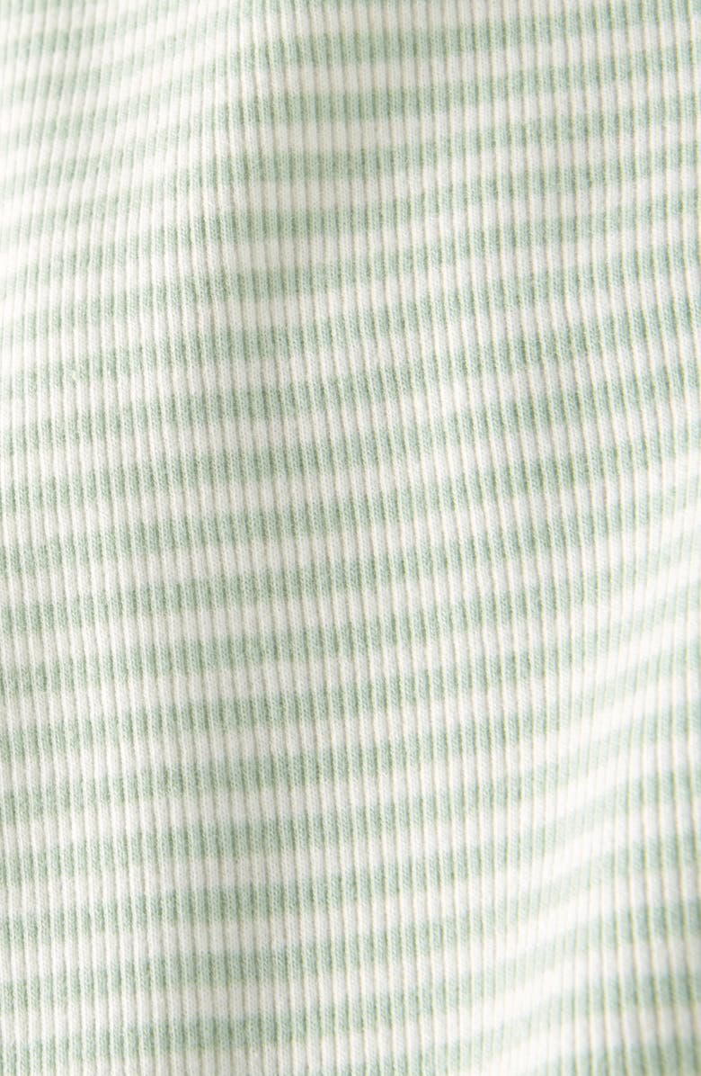 Nordstrom Kids' Cotton Blend Rib Tank, Alternate, color, Green Cameo Micro Stripe