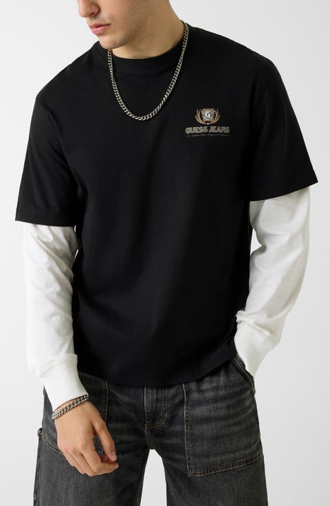 Layered Look Graphic T-Shirt