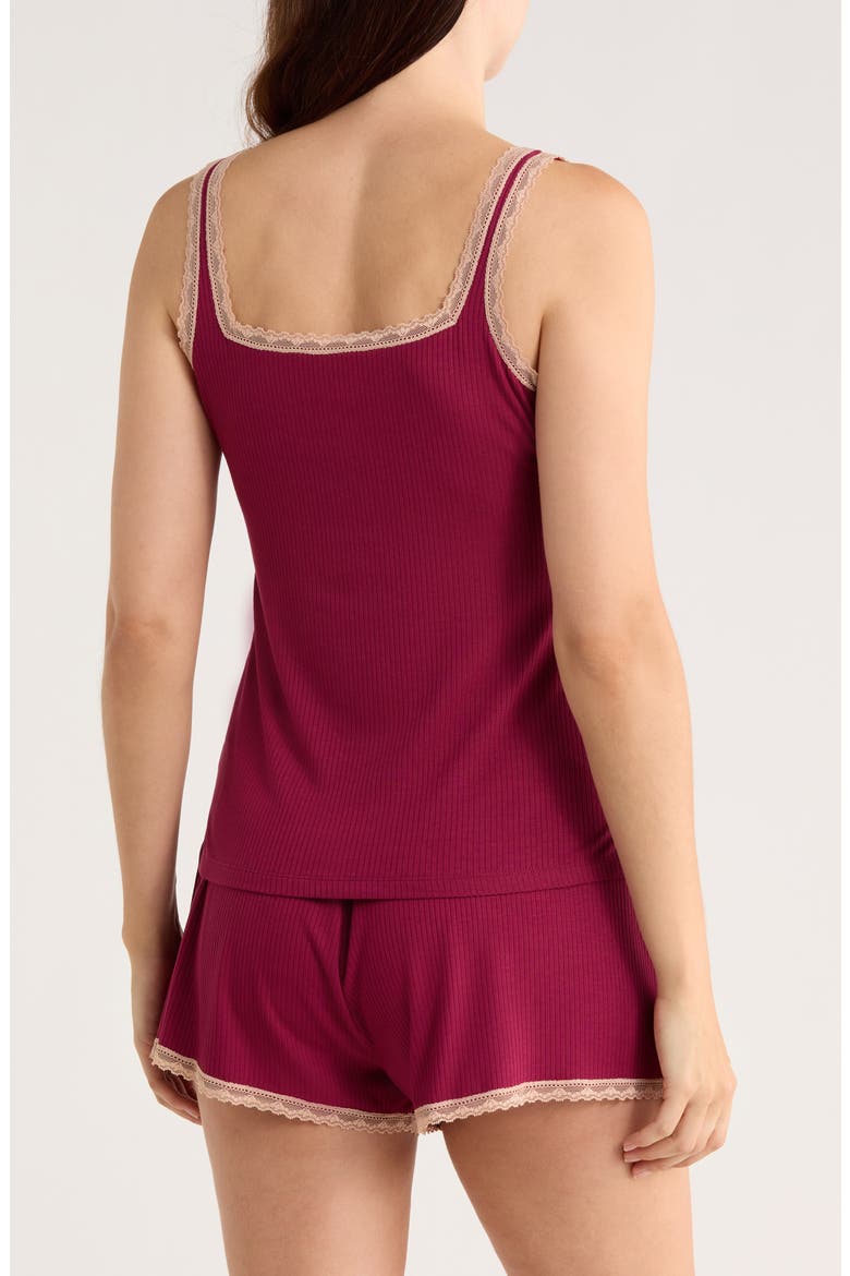 Revival Rib Short Pajamas, Alternate, color, MULBERRY