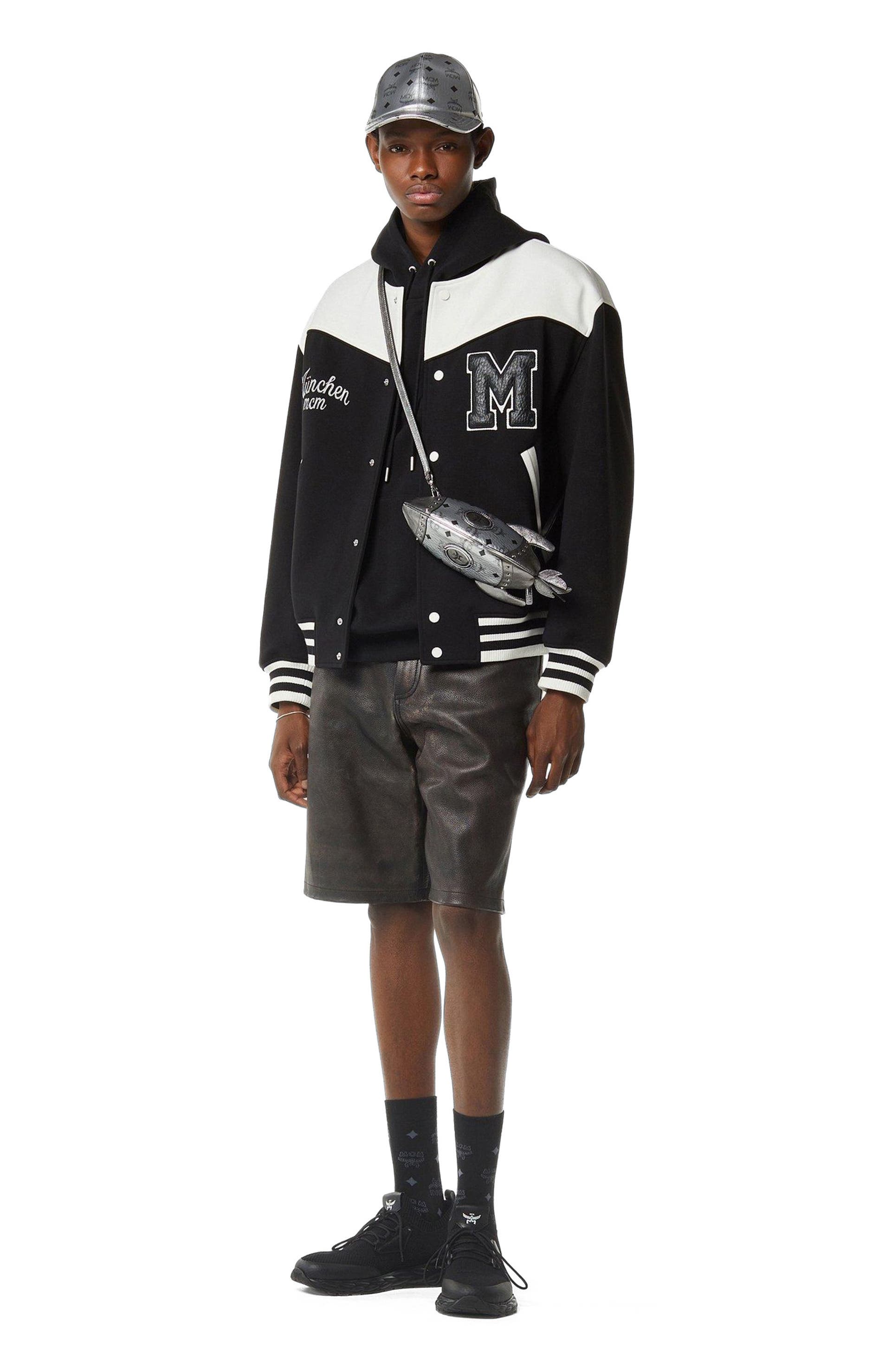 MCM Aren Rocket Crossbody in Visetos, Alternate, color, Silver