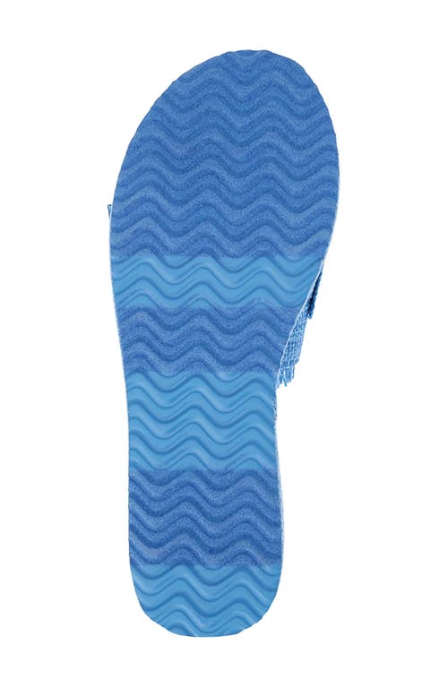 Beach By Matisse Sunda Platform Slide Sandal In Blue