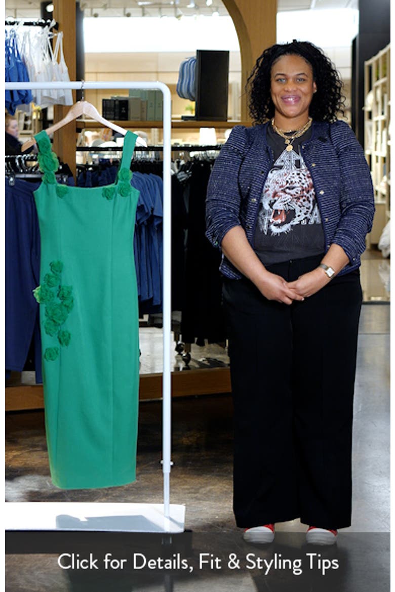 Valeria Floral Appliqué Cocktail Sheath Dress video