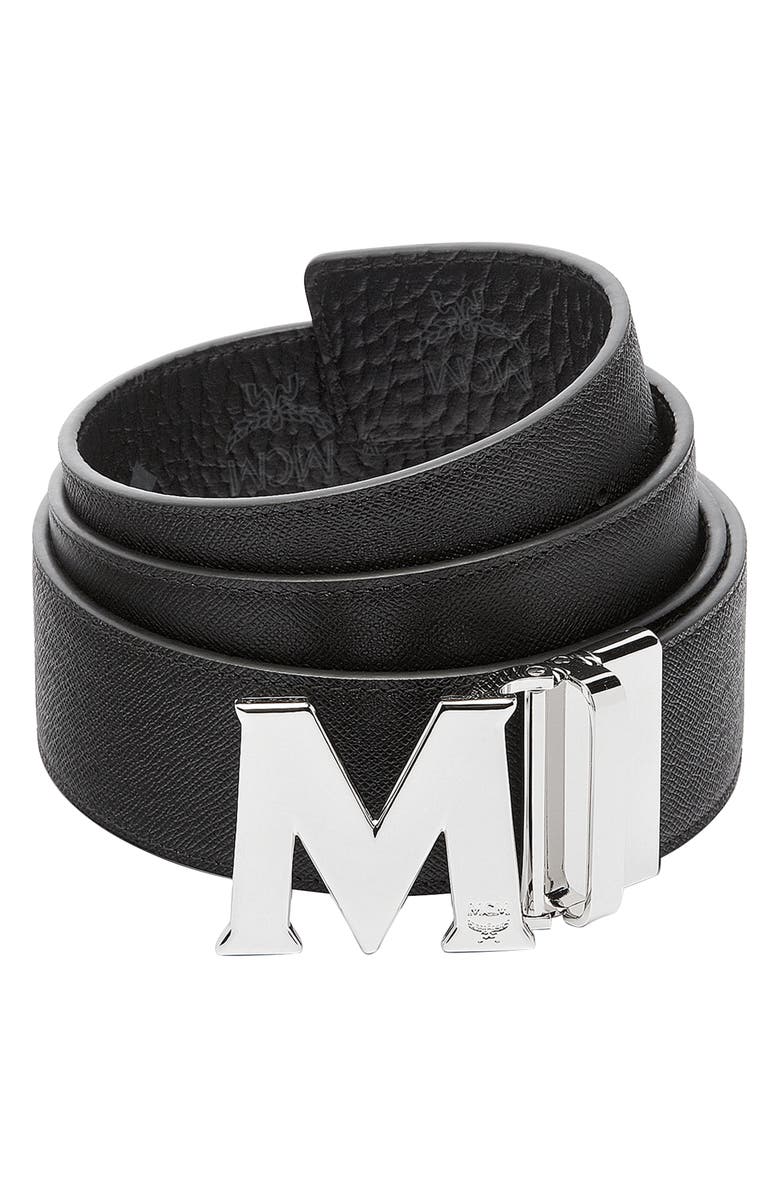 MCM Logo Buckle Reversible Belt, Alternate, color,