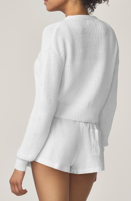 Florence By Mills Bright Side Crop Cardigan In White