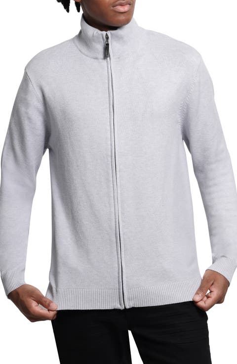 Mock Neck Full Zip Sweater