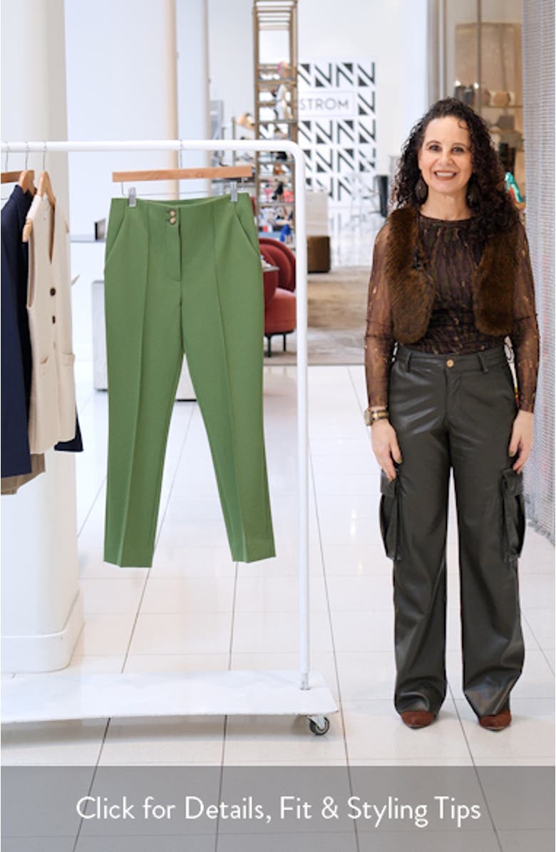 Kean Clean Waist Pintuck Pleat Crop Pants, sales video thumbnail