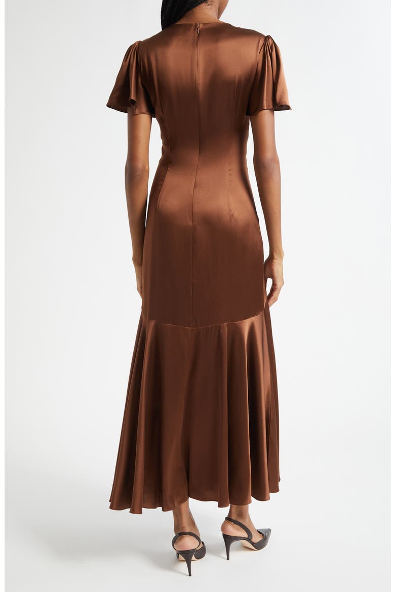 Kordyn Silk Maxi Dress, Alternate, color, DARK SEPIA
