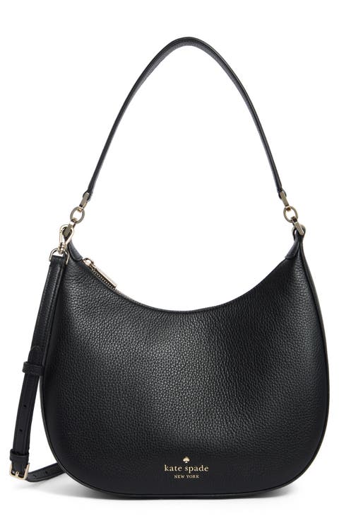janie pebbled leather shoulder bag