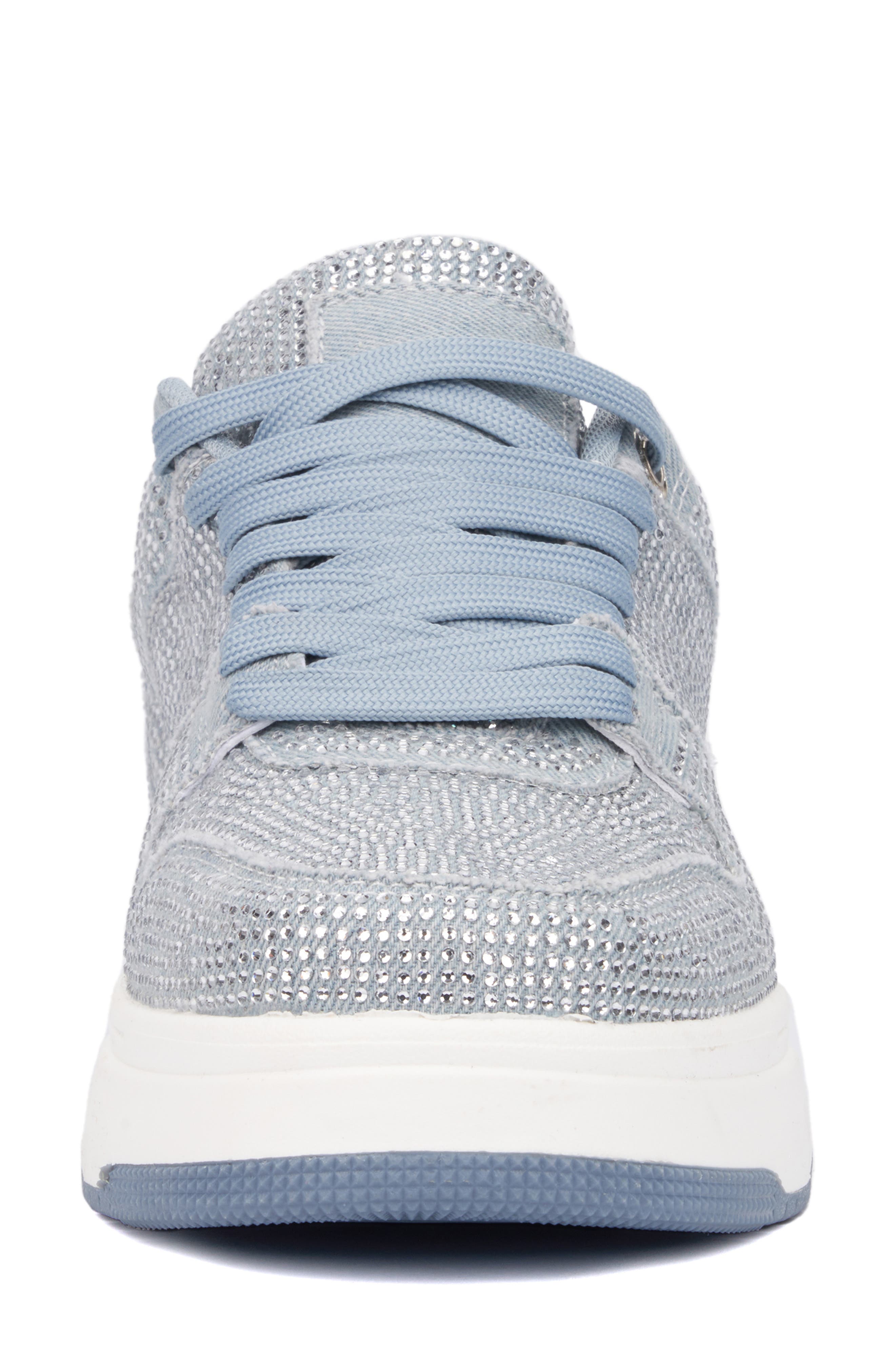 OLIVIA MILLER Sunshine Rhinestone Sneaker, Alternate, color, Acid Wash