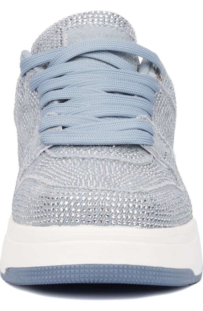 OLIVIA MILLER Sunshine Rhinestone Sneaker, Alternate, color, Acid Wash