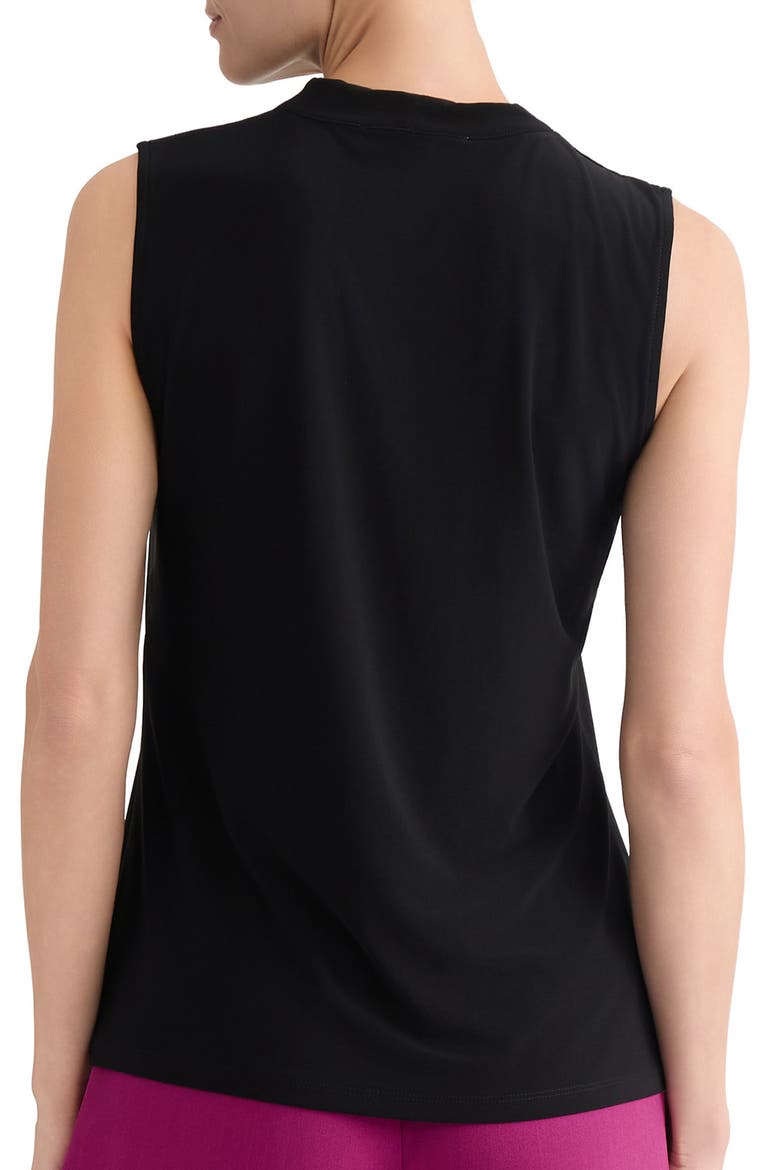 Tie Neck Sleeveless Top, Alternate, color, BLACK