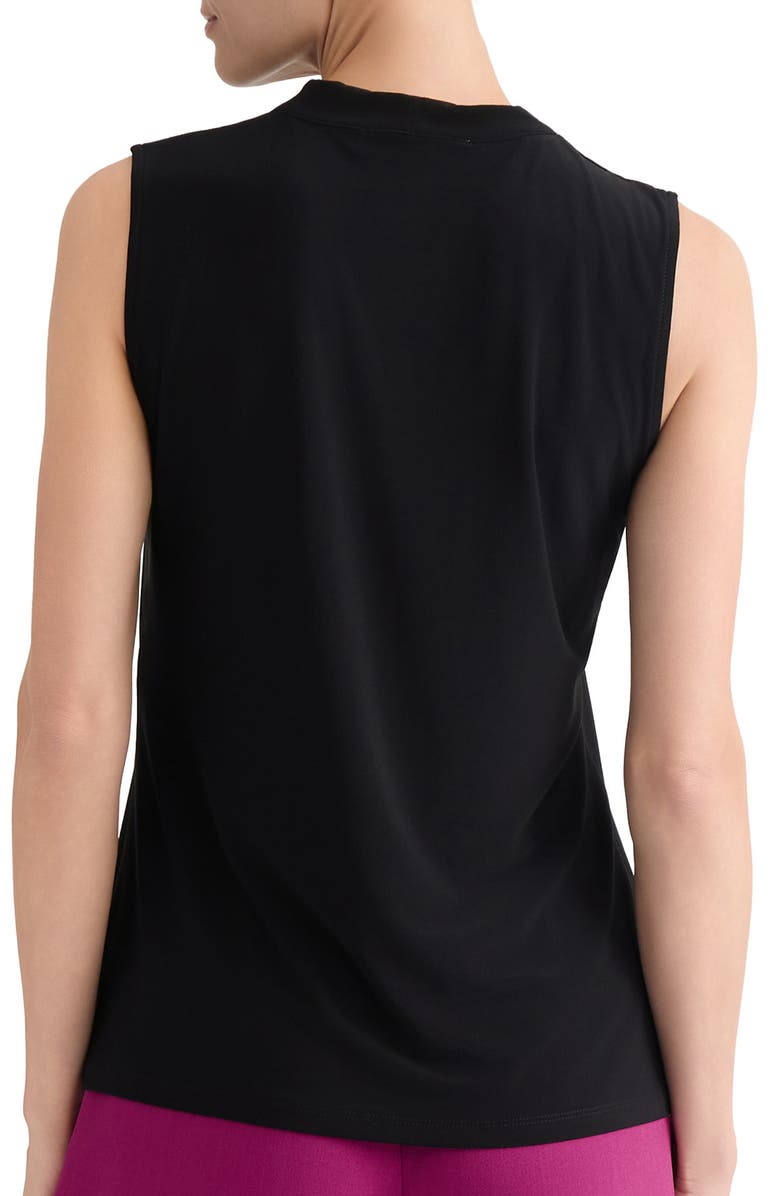 KASPER Tie Neck Sleeveless Top, Alternate, color, Black