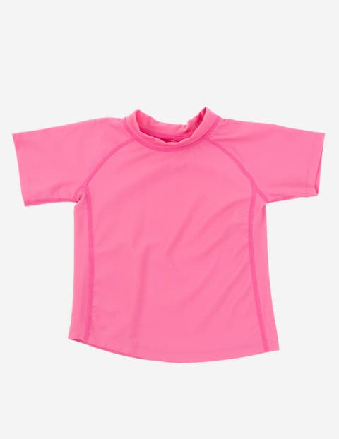 Kids Short Sleeve Rash Guard, UPF 50+ Swim Shirt