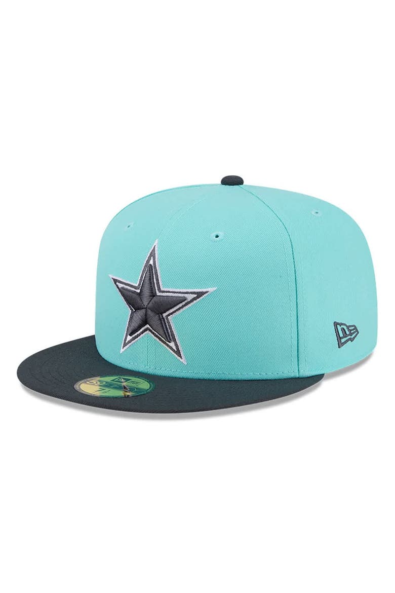 Men's New Era  Light Blue/Navy Dallas Cowboys Two-Tone Color Pack 59FIFTY Fitted Hat, Main, color, Light Blue