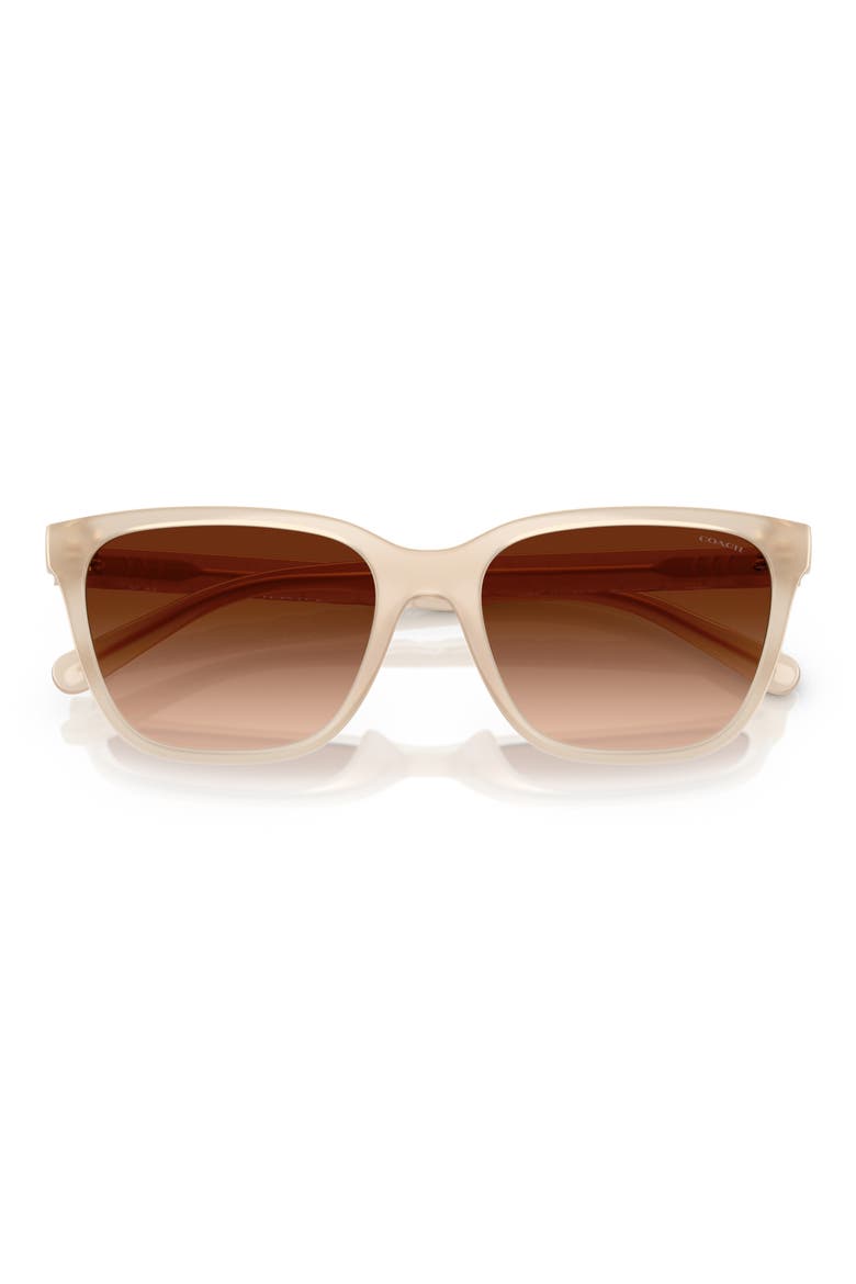 56mm Square Sunglasses, Alternate, color, MILKY COCONUT / BROWN GRADIENT