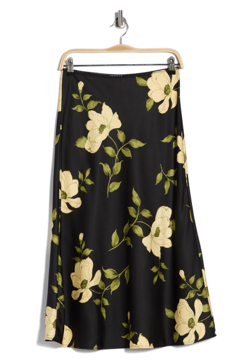 Midi Bias Skirt, Alternate, color, MIDNIGHT GARDEN