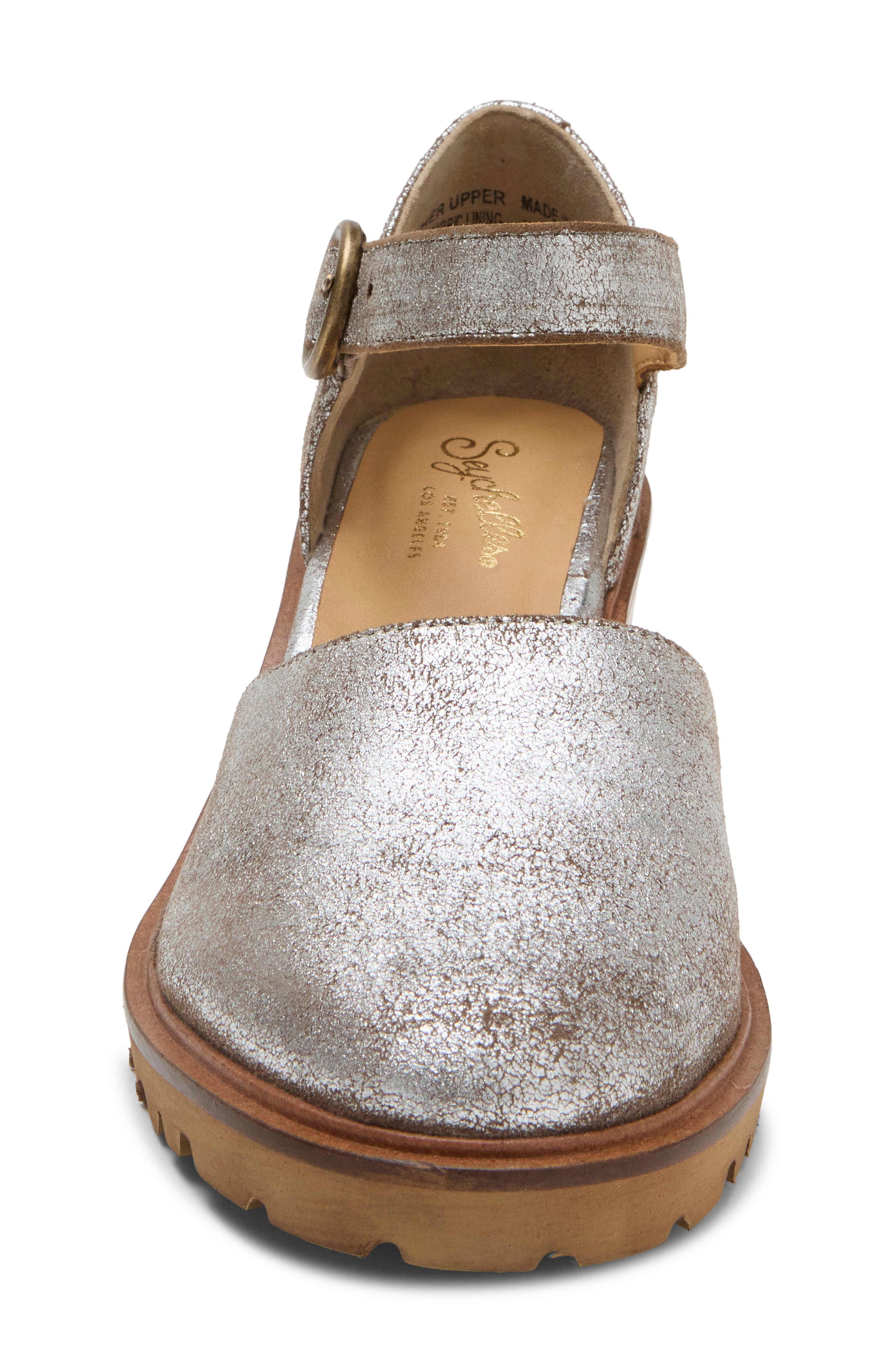 Lock and Key Leather Pump, Alternate, color, PEWTER