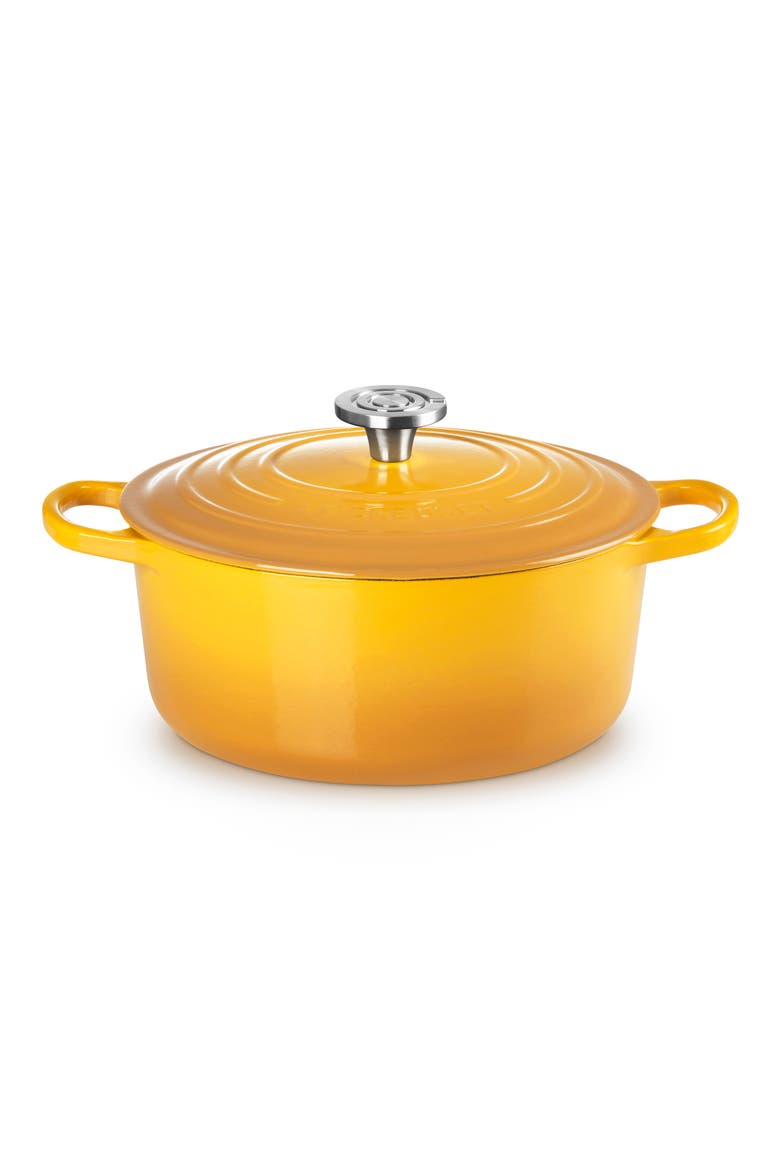 Enameled Cast Iron Round Dutch Oven, Main, color, NECTAR