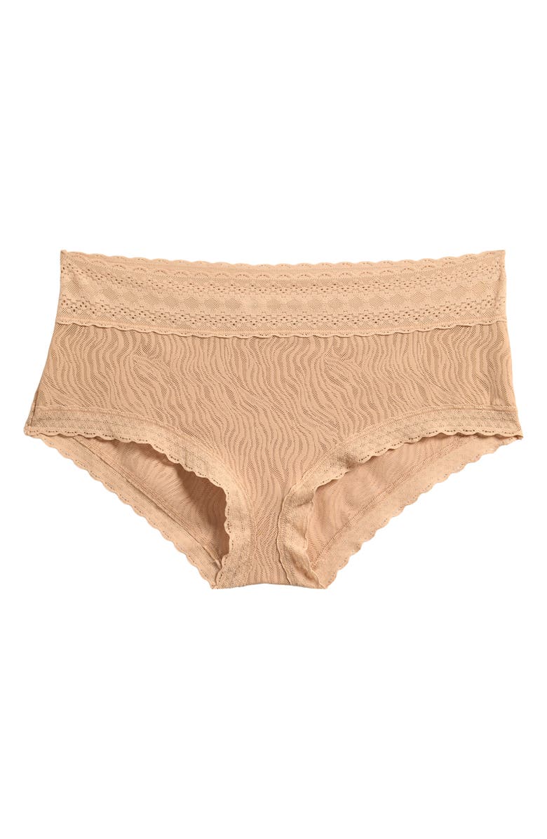 MeUndies Allover Lace Hipster Briefs, Alternate, color, Latte Zebra
