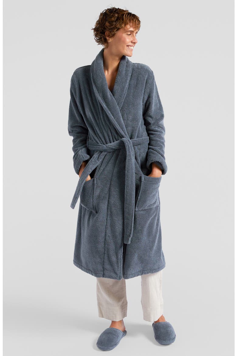 Classic Turkish Cotton Robe, Alternate, color, DUSK