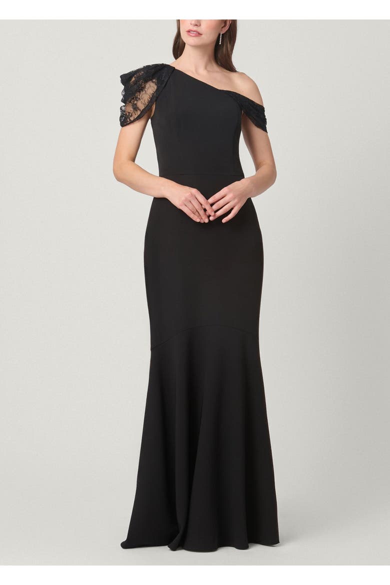 Midnight Tayla Stretch Crepe Dress, Main, color, Jet