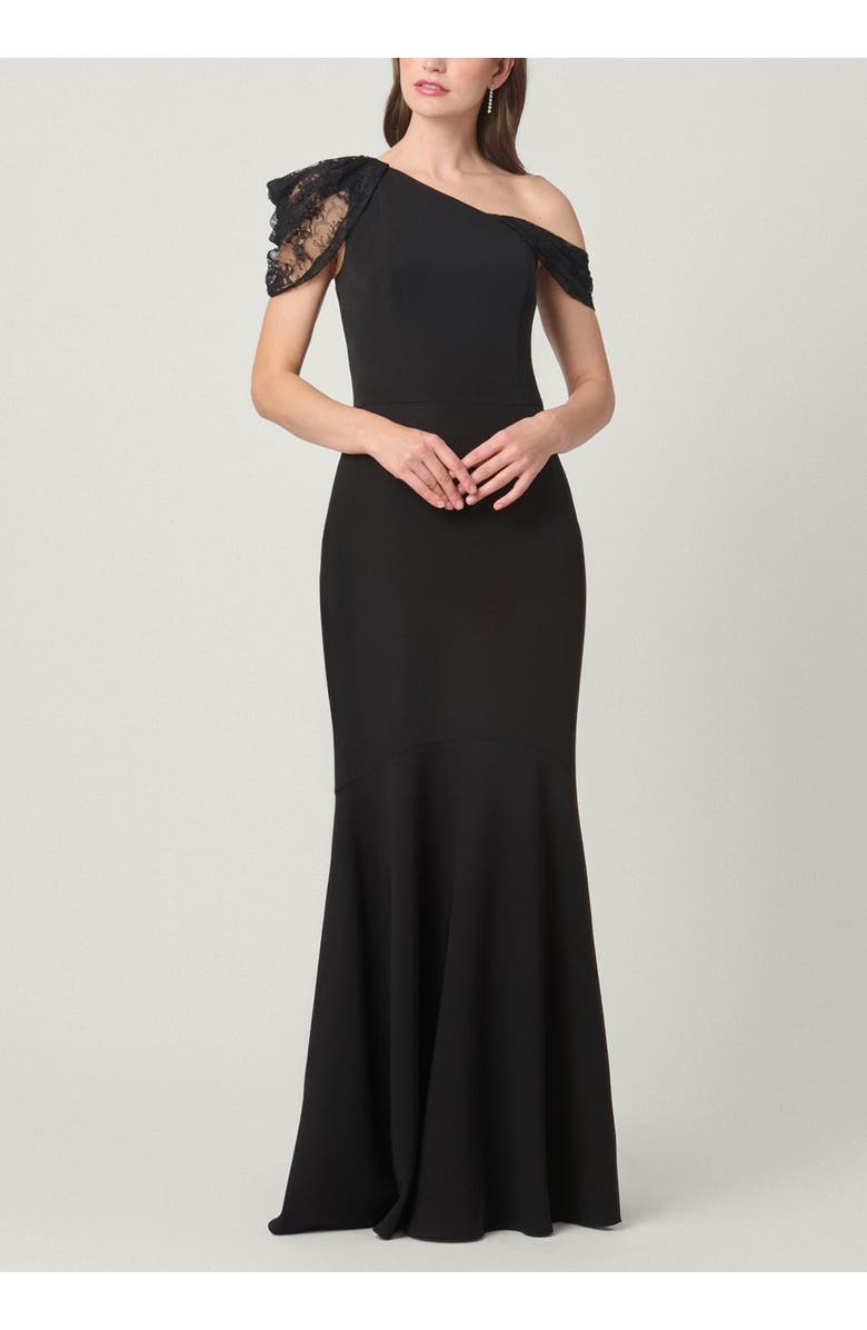 Shoshanna Midnight Tayla Stretch Crepe Dress, Main, color, Jet