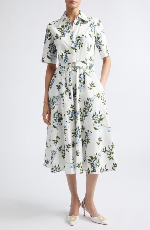 Rubie Floral Cotton Midi Shirtdress