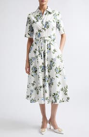 Emilia Wickstead Rubie Floral Cotton Midi Shirtdress