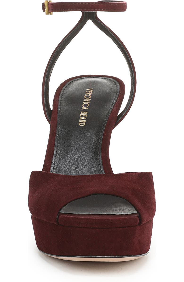 Veronica Beard Brianne Ankle Strap Platform Sandal, Alternate, color, Raisin