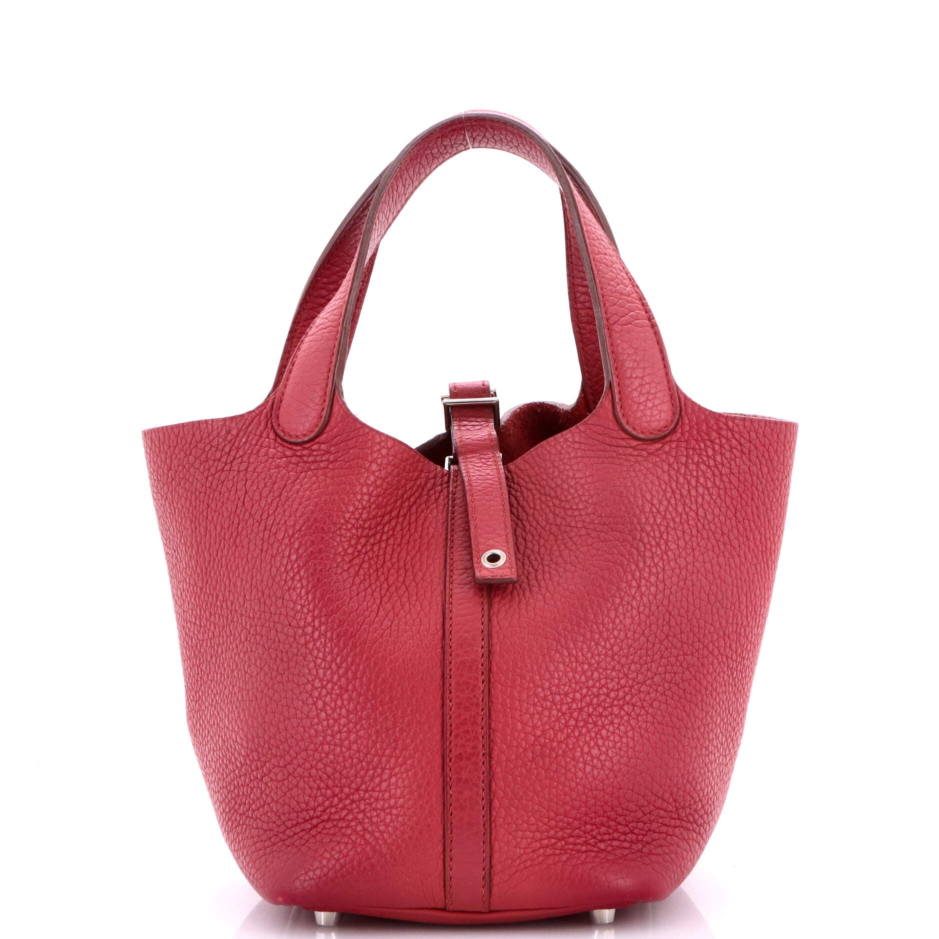 Pre-Owned Hermes Picotin Bag Clemence PM, Main, color, Rubis