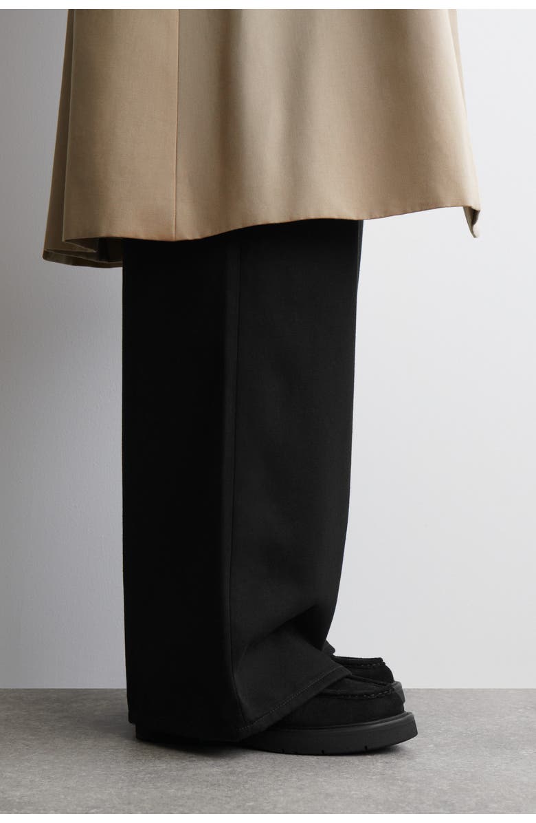 COS Lace-Up Suede Ankle Boots, Alternate, color, Black