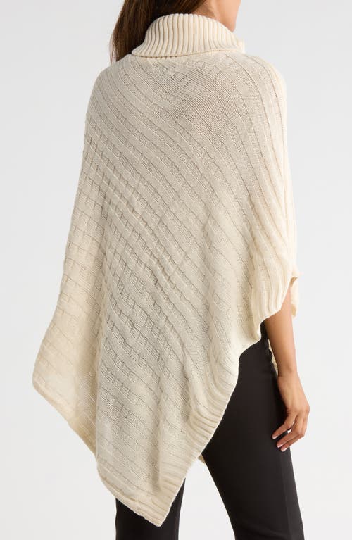 Nanette Lepore Basketweave Asymmetric Poncho In White