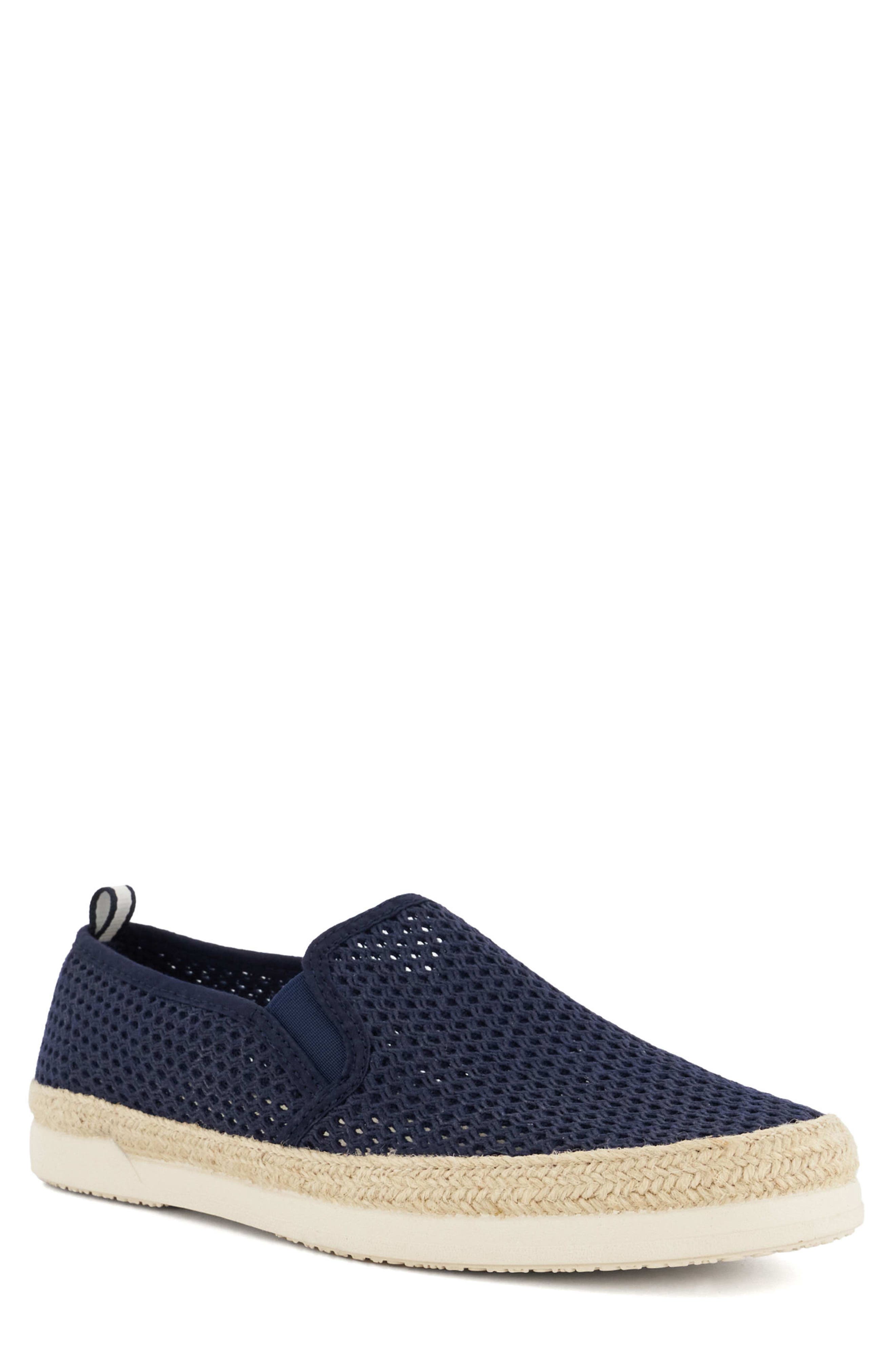 Dune London Fisherr Espadrille Slip-On Shoe, Main, color, Navy