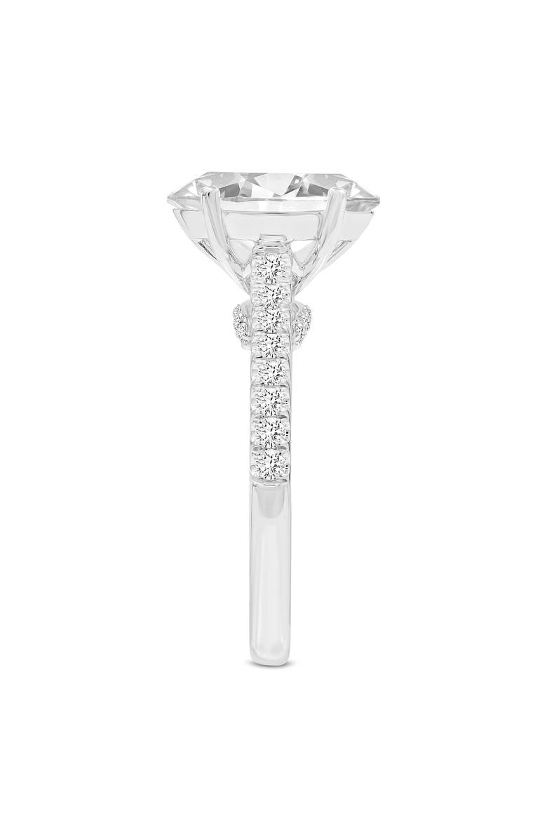 LuvMyJewelry Tasia 14K Gold Oval Lab Grown Diamond Engagement Ring - 3.4 Ct, Alternate, color, 14K White Gold