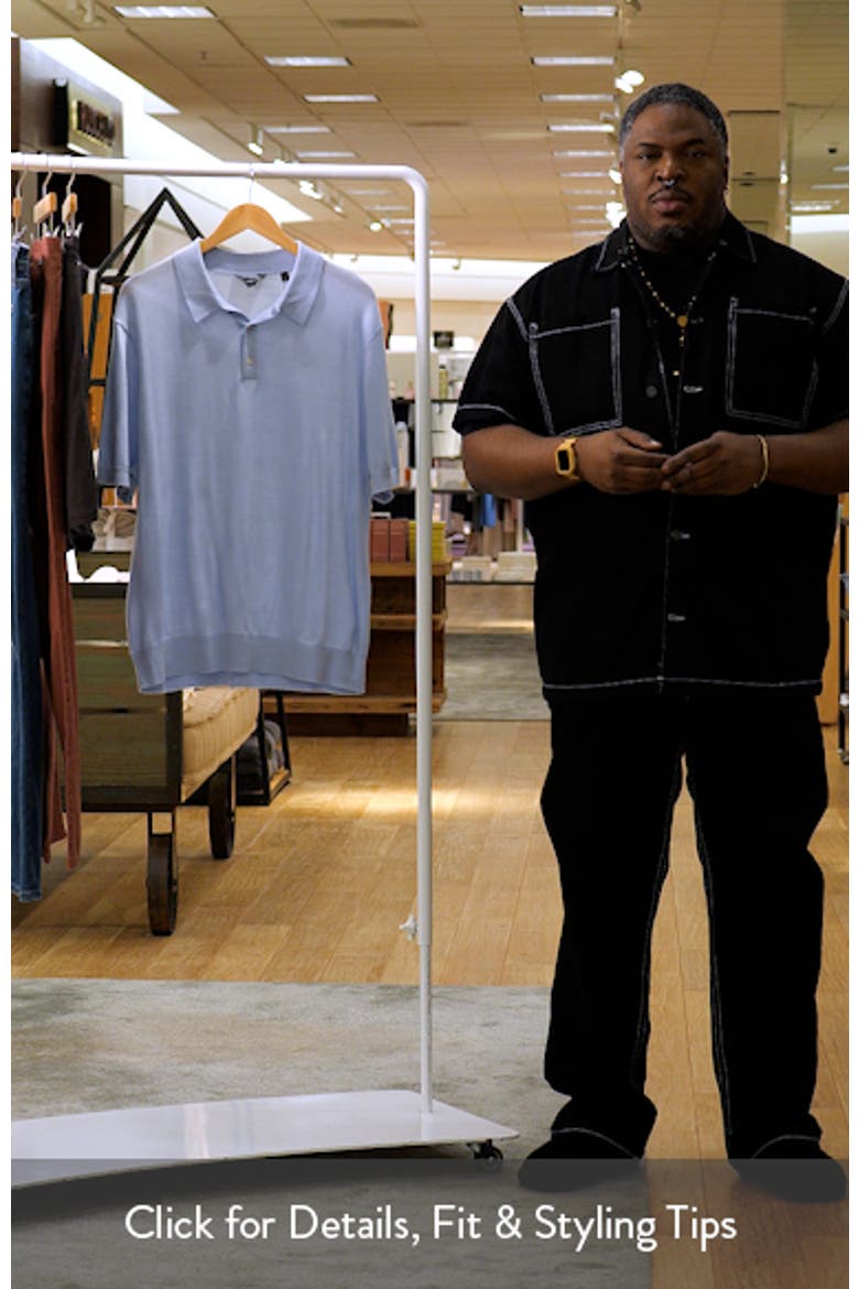 Short Sleeve Wool & Cashmere Polo Sweater video