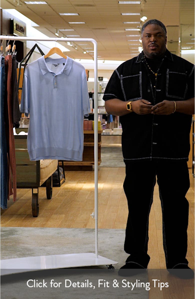 Short Sleeve Wool & Cashmere Polo Sweater, sales video thumbnail