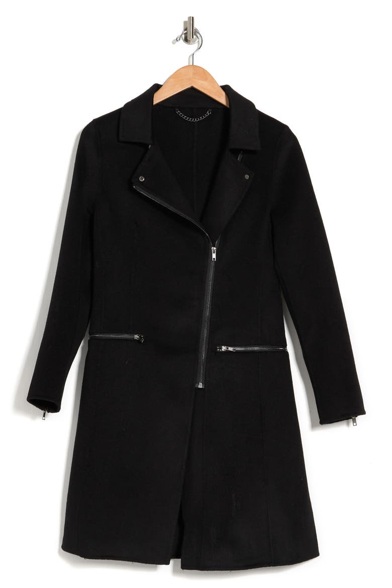 BELLE AND BLOOM Last Chance Wool Blend Coat, Alternate, color, BLACK