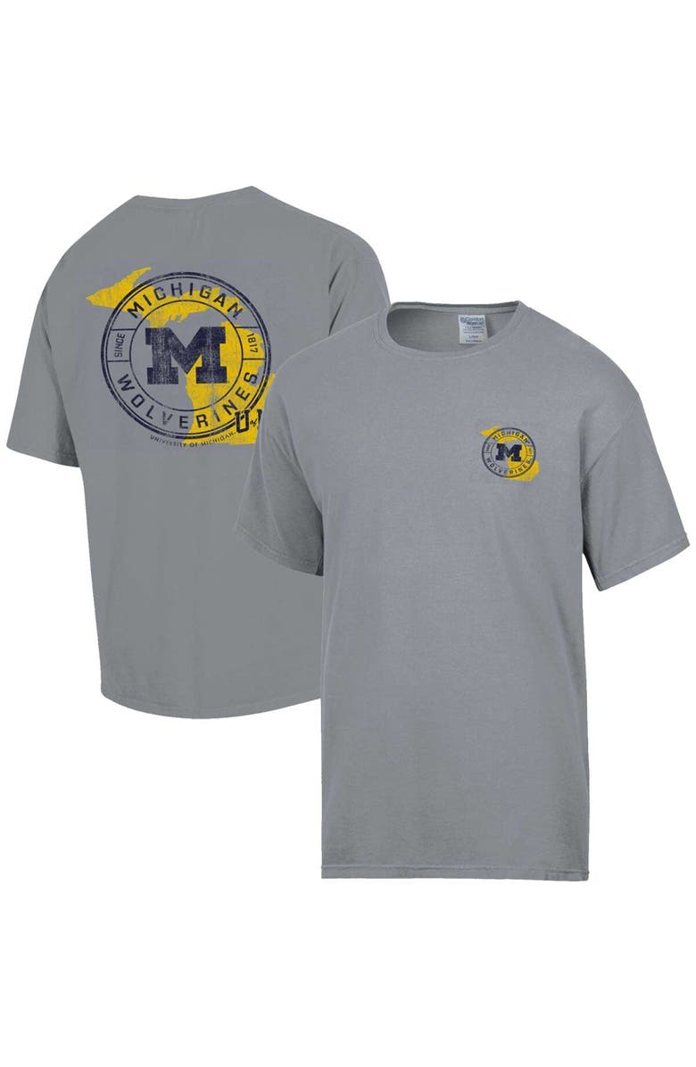 Comfort Wash Men's Comfort Wash  Graphite Michigan Wolverines STATEment T-Shirt, Main, color, 