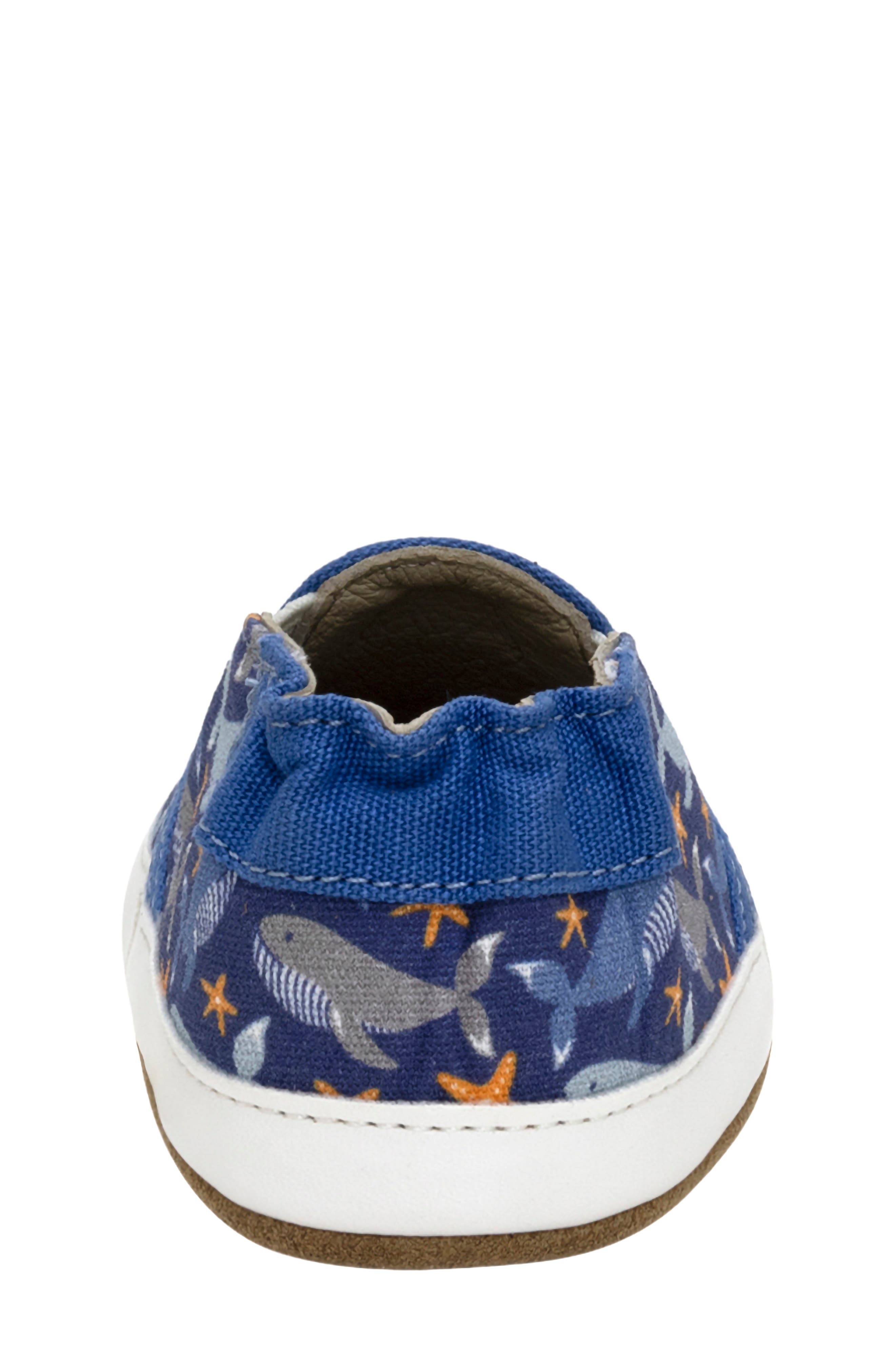 Robeez<sup>®</sup> Whale Tale Crib Shoe, Alternate, color, Dark Blue