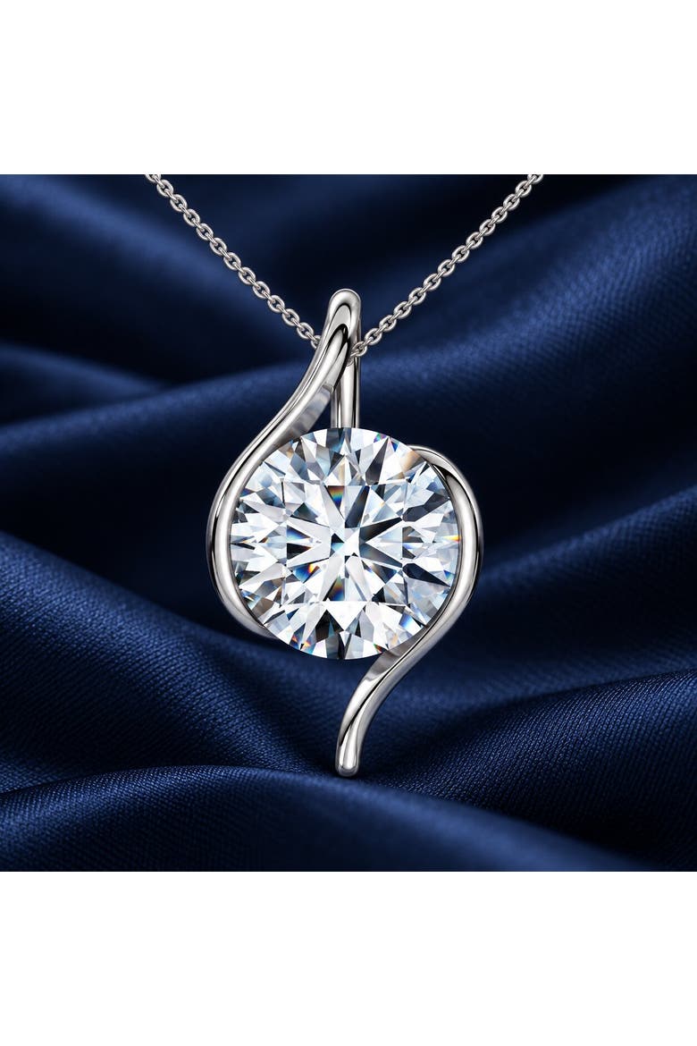 Certified 3Ct Diamond Molly Pendant 14k Gold Necklace 18" Lab Grown, Alternate, color, Yellow Gold
