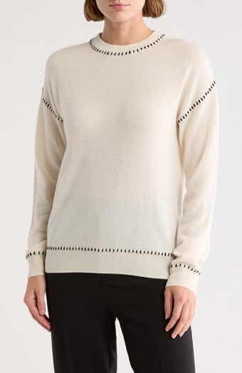 Bruno Magli Whipstich Cashmere Crew Sweater