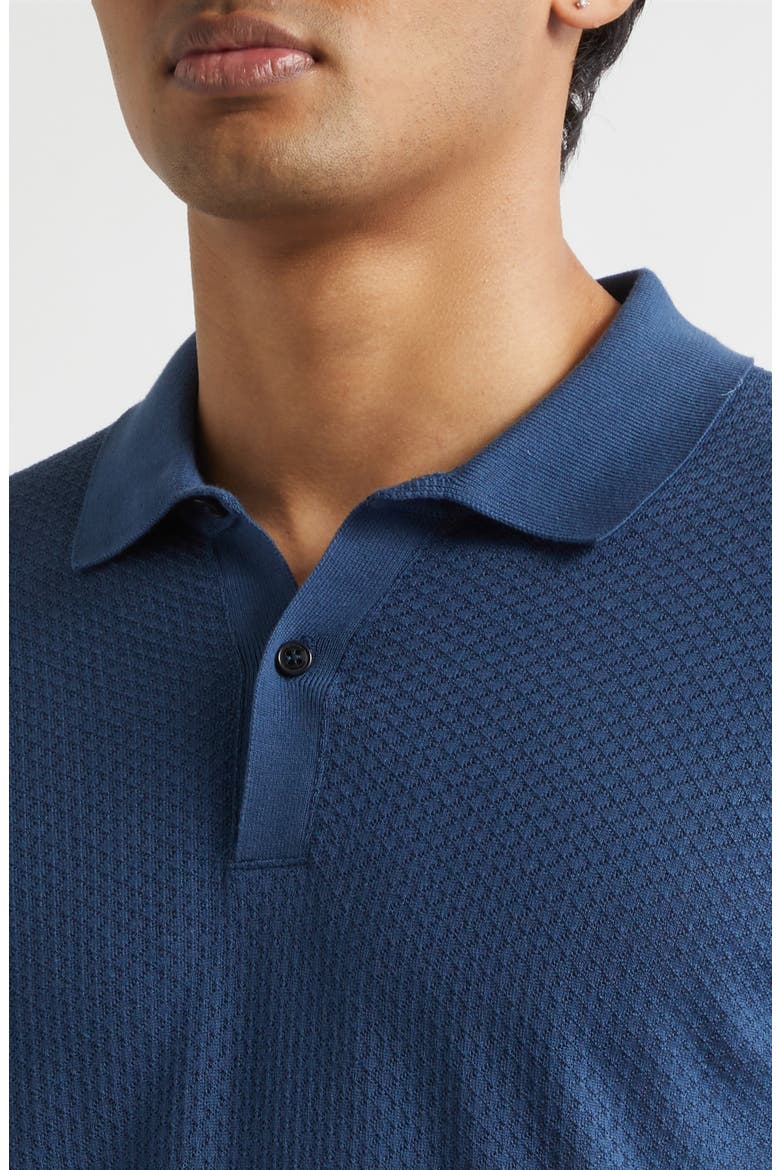 Calun Textured Sea Island Cotton Polo, Alternate, color, DELFT BLUE